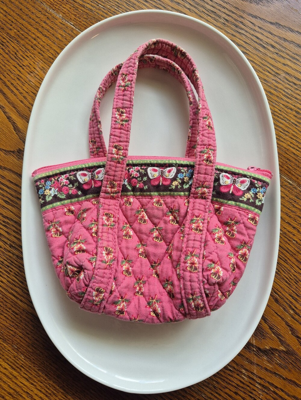 Vera Bradley Pink Pansy Mini Handbag - Picture 2 of 4